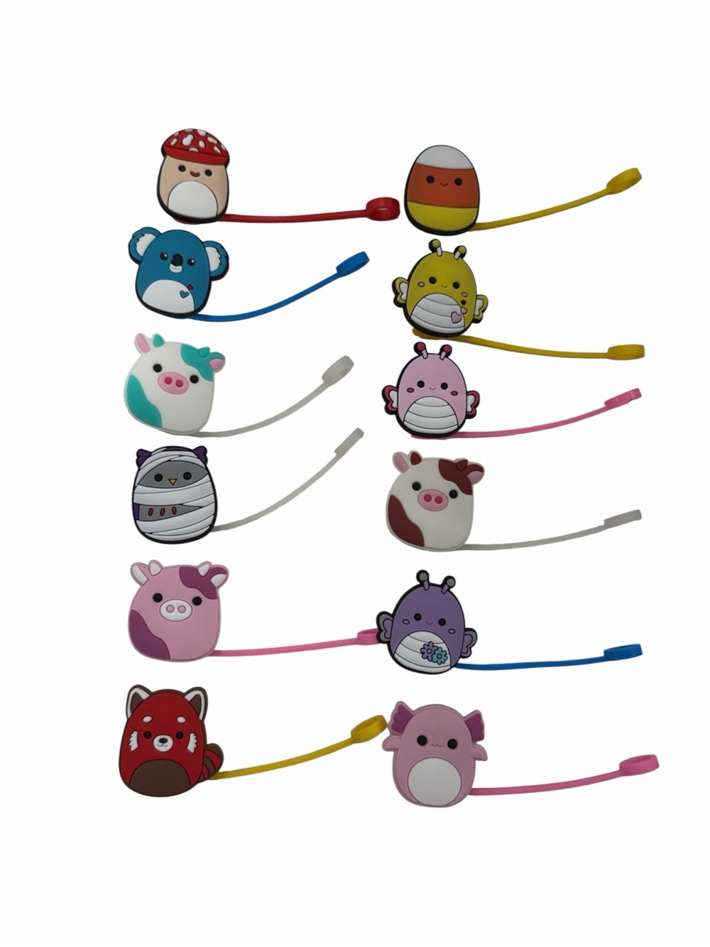 12pc silicone straw toppers NEW